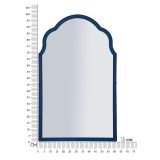 Specchio blu Trasparente Cornice Sagomata Forma Rettangolare 62x100h cm, Tipologia a Parete - Gameba