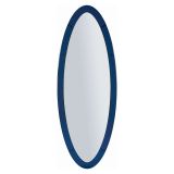 Specchio blu Trasparente Forma Ovale Tipologia a Parete 55x150h cm, Colore Struttura Trasparente - Trakai