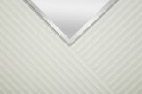 Specchio Bondeno, Specchiera, Articolo d'arredo a muro, Decorazione con specchio, 80x4 h80 cm, Bianco e Oro