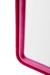 Specchio Bondone, Specchiera, Articolo d'arredo a muro, Decorazione con specchio, 60x4 h160 cm, Fucsia