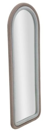 Specchio Bondone, Specchiera, Articolo d'arredo a muro, Decorazione con specchio, 60x4 h160 cm, Tortora e Grigio