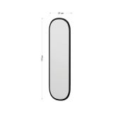 Specchio Calypso, Specchiera, Articolo d'arredo a muro, Specchio con cornice, 40x2h120 cm, Nero