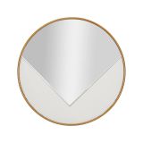 Specchio circolare bianco e oro 80x80h cm - Santelia