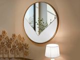 Specchio circolare bianco e oro 80x80h cm - Santelia