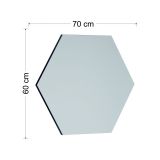 Specchio esagonale nero 70x60h cm - Kongrey