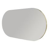 Specchio Grigio Scuro Trasparente Forma Ovale Tipologia a Parete 45x85h cm, Colore Struttura Trasparente - Teco