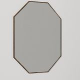 Specchio Hikoboshi, Specchiera, Articolo d'arredo a muro, Decorazione con specchio, 45x2 h70 cm, Noce