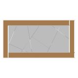 Specchio Marrone Bronzo Trasparente Dettagli Geometrici Forma Rettangolare 120x60h cm, Colore Struttura Trasparente - Ovaro