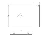 Specchio Marrone kit Fissaggio a Muro Incluso Forma Quadrato 80x80h cm - Padula