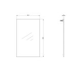 Specchio Marrone kit Fissaggio a Muro Incluso Forma Rettangolare 51x83h cm - Cogne