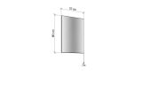 Specchio Marrone kit Fissaggio a Muro Incluso Forma Rettangolare 57x80h - Casasco