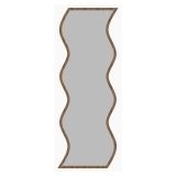 Specchio Marrone Noce Trasparente Forma Rettangolare Tipologia a Parete 40x120h cm, Colore Struttura Trasparente - Metonoka