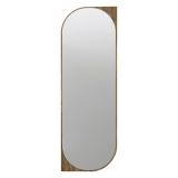 Specchio Marrone Noce Trasparente Forma Rettangolare Tipologia a Parete 52x152h cm, Colore Struttura Trasparente - Burgio