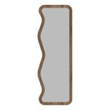 Specchio Marrone Noce Trasparente Forma Rettangolare Tipologia a Terra 50x160h cm, Colore Struttura Trasparente - Bissonen