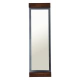 Specchio Marrone Noce Trasparente Fume Forma Rettangolare Tipologia a Terra 50x170h cm, Sfumatura Colore Struttura Noce - Lanzada