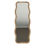 Specchio Marrone Rovere Scuro Trasparente Forma Rettangolare Tipologia a Terra 50x160h cm, Colore Struttura Trasparente - Bissone