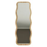 Specchio Marrone Rovere Trasparente Forma Rettangolare Tipologia a Terra 50x160h cm, Colore Struttura Trasparente - Bissone