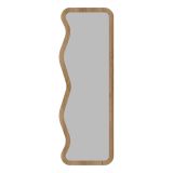 Specchio Marrone Rovere Trasparente Forma Rettangolare Tipologia a Terra 50x160h cm, Colore Struttura Trasparente - Bissonen