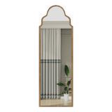 Specchio Marrone Rovere Trasparente Forma Rettangolare Tipologia a Terra 50x160h cm, Colore Struttura Trasparente - Vitta