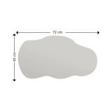 Specchio Megrez, Specchiera, Articolo d'arredo a muro, Specchio con cornice, 40x2h72 cm, Nero