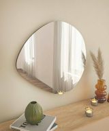 Specchio Menkar, Specchiera, Articolo d'arredo a muro, Specchio con cornice, 60x2h60 cm, Nero