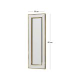 Specchio Musca, Specchiera, Articolo d'arredo a muro, Specchio con cornice, 30x3h90 cm, Oro