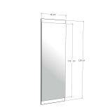 Specchio nero 120x40h cm - Fidenza