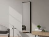 Specchio nero con cavalletto rettangolare 50x160h cm - Dragone