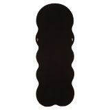 Specchio Nero Trasparente Cornice Ondulata Tessuto Teddy Forma Rettangolare 60x160h cm, Tipologia a Parete - Marylin