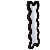 Specchio Nero Trasparente Cornice Sagomata Forma Rettangolare 58x160h cm, Tipologia a Parete - Bazasi