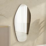 Specchio Nero Trasparente Forma Ovale Tipologia a Parete 60x120h cm, Colore Struttura Trasparente - Bultei
