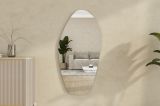 Specchio Nero Trasparente Forma Ovale Tipologia a Parete 60x120h cm, Colore Struttura Trasparente - Bultei