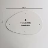 Specchio Nix, Specchiera, Articolo d'arredo a muro, Decorazione con specchio, 90x1 h60 cm, Bianco