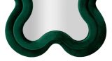 Specchio Oiapoque, Specchiera, Articolo d'arredo a muro, Decorazione con specchio, 58x4 h160 cm, Verde