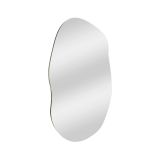 Specchio Ophelia, Specchiera, Articolo d'arredo a muro, Specchio con cornice, 52x2h89 cm, Nero
