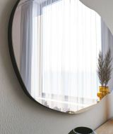 Specchio Ophelia, Specchiera, Articolo d'arredo a muro, Specchio con cornice, 52x2h89 cm, Nero