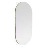 Specchio oro Trasparente Forma Ovale Tipologia a Parete 45x85h cm, Colore Struttura Trasparente - Teco