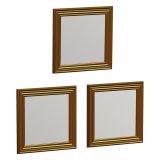 Specchio oro Trasparente Modulabile set da 3 40x40h cm, Forma Rettangolare - Ferno