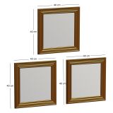 Specchio oro Trasparente Modulabile set da 3 40x40h cm, Forma Rettangolare - Ferno