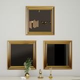 Specchio oro Trasparente Modulabile set da 3 40x40h cm, Forma Rettangolare - Ferno