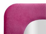 Specchio Parnaiba, Specchiera, Articolo d'arredo a muro, Decorazione con specchio, 40x4 h160 cm, Fucsia