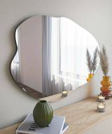 Specchio Phact, Specchiera, Articolo d'arredo a muro, Specchio con cornice, 60x2h85 cm, Nero