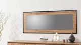 Specchio Phoenicis, Specchiera, Articolo d'arredo a muro, Decorazione con specchio, 150x2 h60 cm, Quercia e Nero