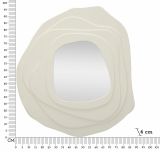 Specchio Piracicaba, Specchiera, Articolo d'arredo a muro, Decorazione con specchio, 90x4 h97 cm, Bianco