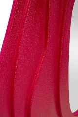 Specchio Piracicaba, Specchiera, Articolo d'arredo a muro, Decorazione con specchio, 90x4 h97 cm, Fucsia