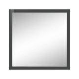 Specchio Rino, Specchio da bagno, 100% Made in Italy, cm 60x2h60, Antracite lucido