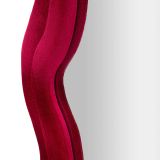 Specchio Rosa Trasparente Cornice Ondulata Effetto Velluto Forma Rettangolare 60x160h cm, Tipologia a Parete - Allen