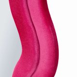 Specchio Rosa Trasparente Cornice Ondulata Effetto Velluto Forma Rettangolare 60x160h cm, Tipologia a Parete - Marylin