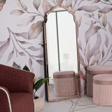 Specchio Rosa Trasparente Cornice Sagomata Forma Rettangolare 55x150h cm, Tipologia a Parete - Berat