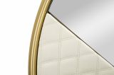 Specchio Tibagi, Specchiera, Articolo d'arredo a muro, Decorazione con specchio, 80x3 h80 cm, Bianco e Oro